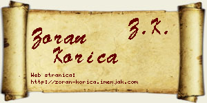 Zoran Korica vizit kartica